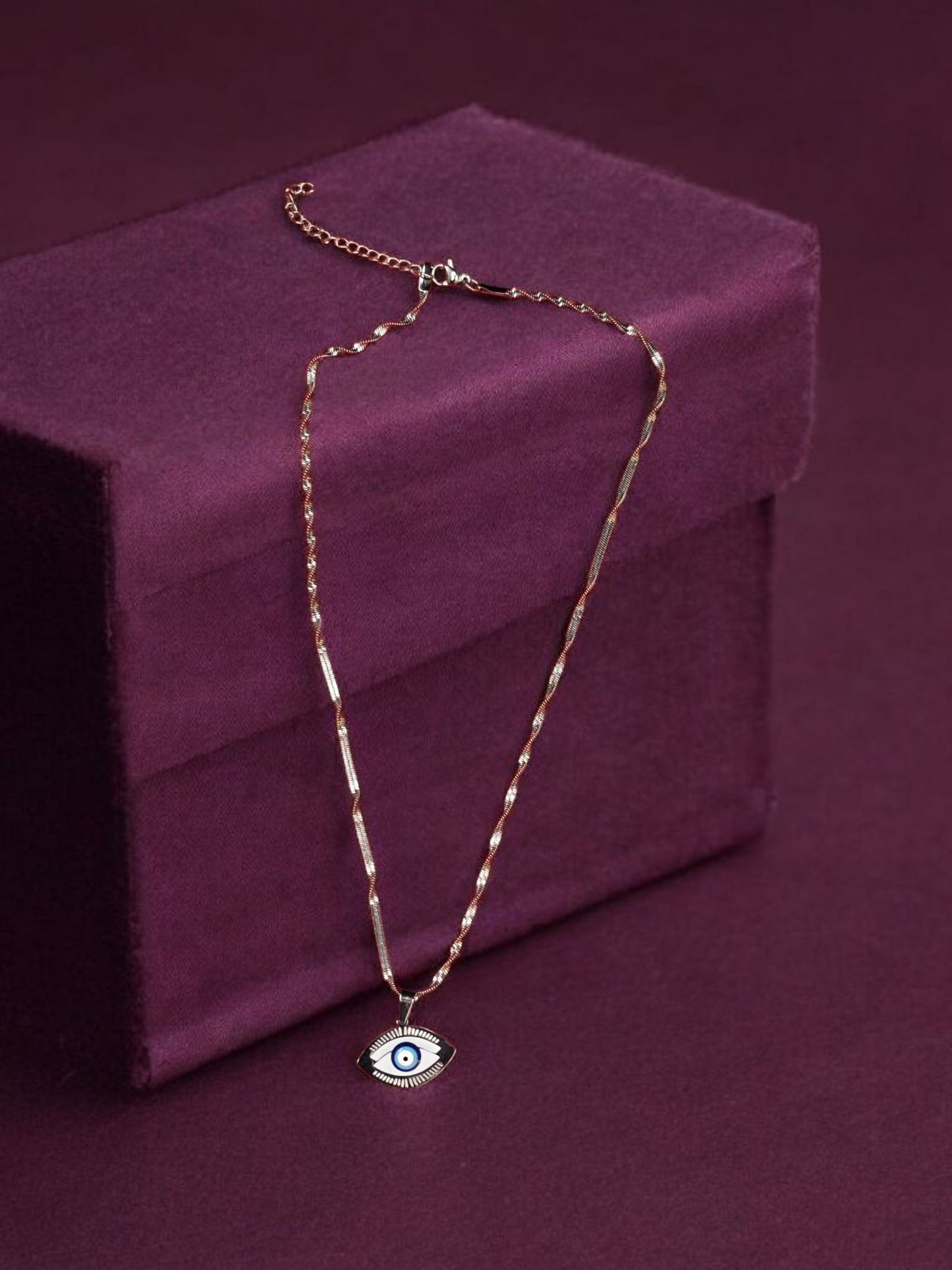 Silver-Plated Evil Eye Necklace – Waterproof & Tarnish-Resistant