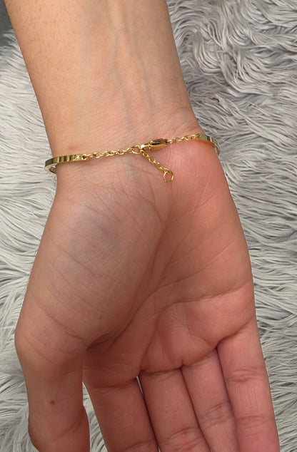 Blue Evil Eye Chain Bracelet – 18K Gold Plated, Waterproof & Hypoallergenic