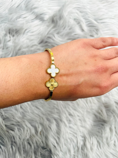 18K Gold Plated Waterproof Openable Bracelet – Adjustable Fit