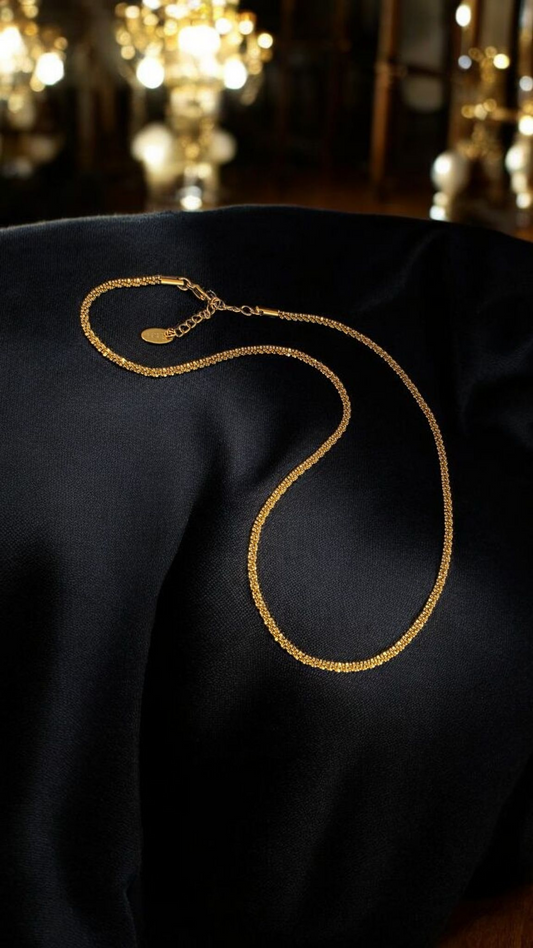 18K Gold-Plated Necklace – Gold Chain, Waterproof & Tarnish-Resistant