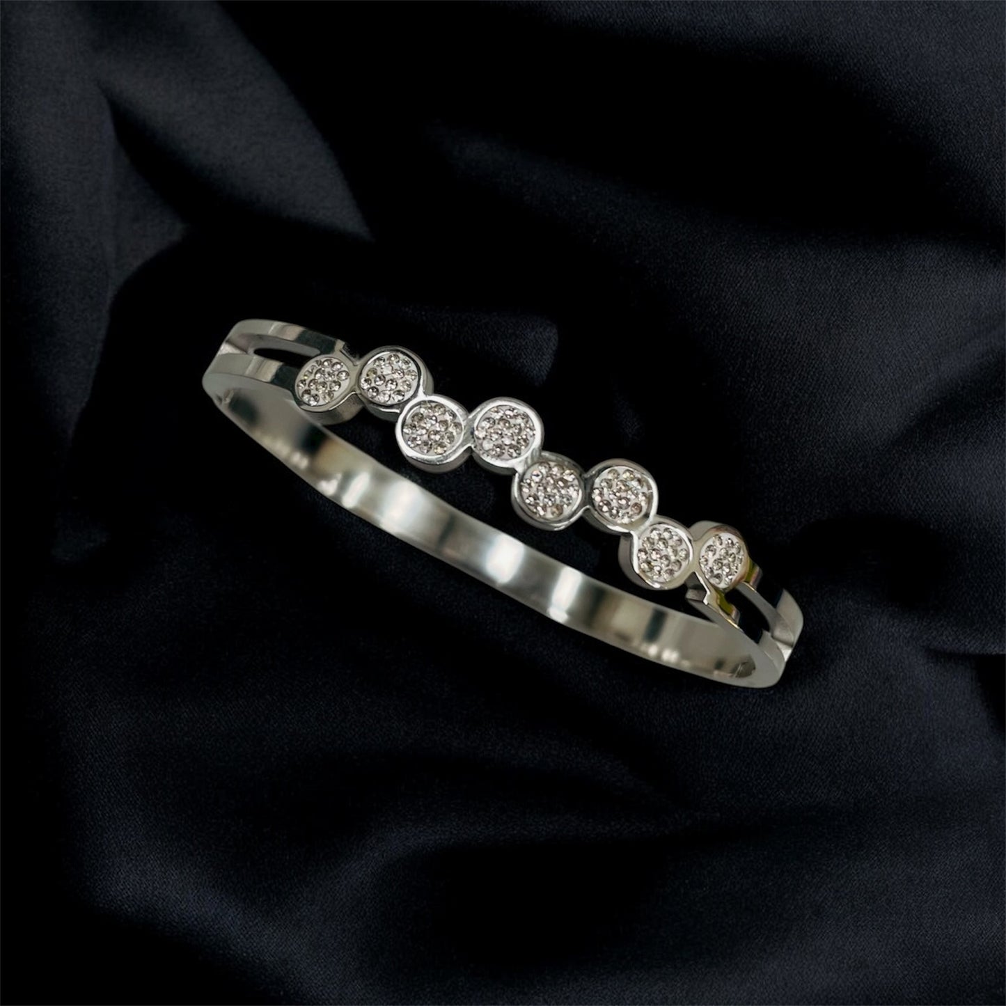 Gold & Silver Plated CZ Stone Bracelet – Waterproof & Adjustable Fit